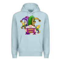 Blue Mist mardi gras gnomes fleur de lis Premium Hoodie - RanaPortraitStore
