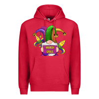 Cardinal mardi gras gnomes fleur de lis Premium Hoodie - RanaPortraitStore
