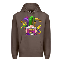 Coffee mardi gras gnomes fleur de lis Premium Hoodie - RanaPortraitStore