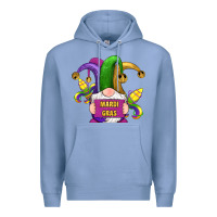Colony Blue mardi gras gnomes fleur de lis Premium Hoodie - RanaPortraitStore