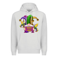 Dove Grey mardi gras gnomes fleur de lis Premium Hoodie - RanaPortraitStore