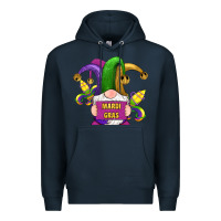 Navy mardi gras gnomes fleur de lis Premium Hoodie - RanaPortraitStore