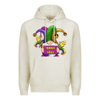 Oatmeal Heather mardi gras gnomes fleur de lis Premium Hoodie - RanaPortraitStore