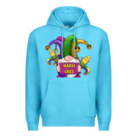 Ocean Blue mardi gras gnomes fleur de lis Premium Hoodie - RanaPortraitStore