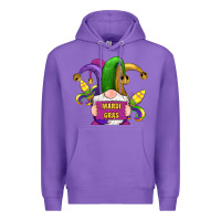 Purple mardi gras gnomes fleur de lis Premium Hoodie - RanaPortraitStore