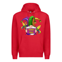 Red mardi gras gnomes fleur de lis Premium Hoodie - RanaPortraitStore