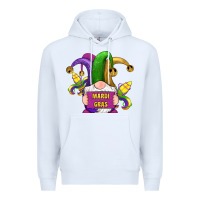 White mardi gras gnomes fleur de lis Premium Hoodie - RanaPortraitStore