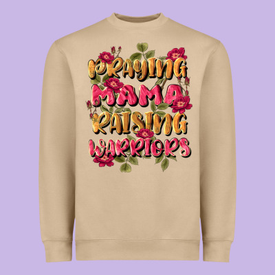 Praying Mama Raising Warriors Heavyweight Sweatshirt Designed By Jahusdesignshop