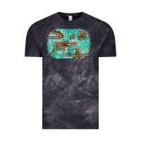 Cloud Black leopard turquoise glitter background Vintage Tee - AdoDesignShop