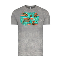 Cloud Rock leopard turquoise glitter background Vintage Tee - AdoDesignShop