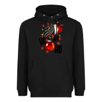 Black Ho ho ho skeleton Heavyweight Hoodie - NancyCooperArtShop