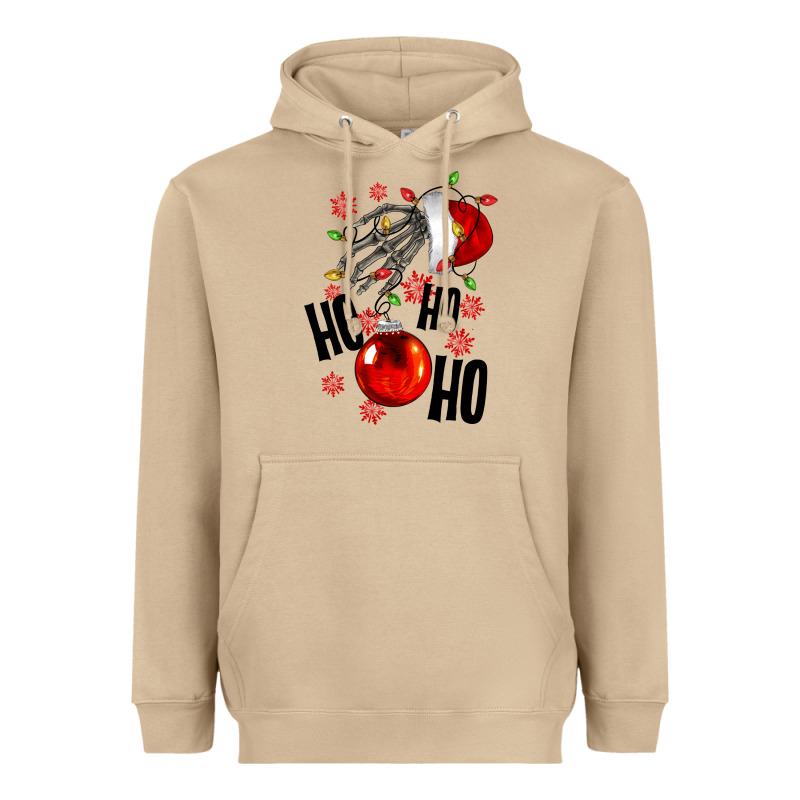 Ho Ho Ho Skeleton Heavyweight Hoodie by NancyCooperArtShop | Teevron