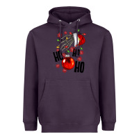 Plum Ho ho ho skeleton Heavyweight Hoodie - NancyCooperArtShop