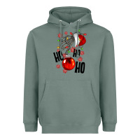 Sage Ho ho ho skeleton Heavyweight Hoodie - NancyCooperArtShop