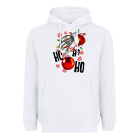 White Ho ho ho skeleton Heavyweight Hoodie - NancyCooperArtShop