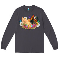 Smoke easter coop animals farm chicken chiks rooster flowers butterfly Long Sleeve Tee - Artiststas