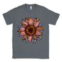 Charcoal Heather usa flag camouflage leopard sunflower Classic Tee - Artiststas