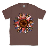 Chestnut usa flag camouflage leopard sunflower Classic Tee - Artiststas