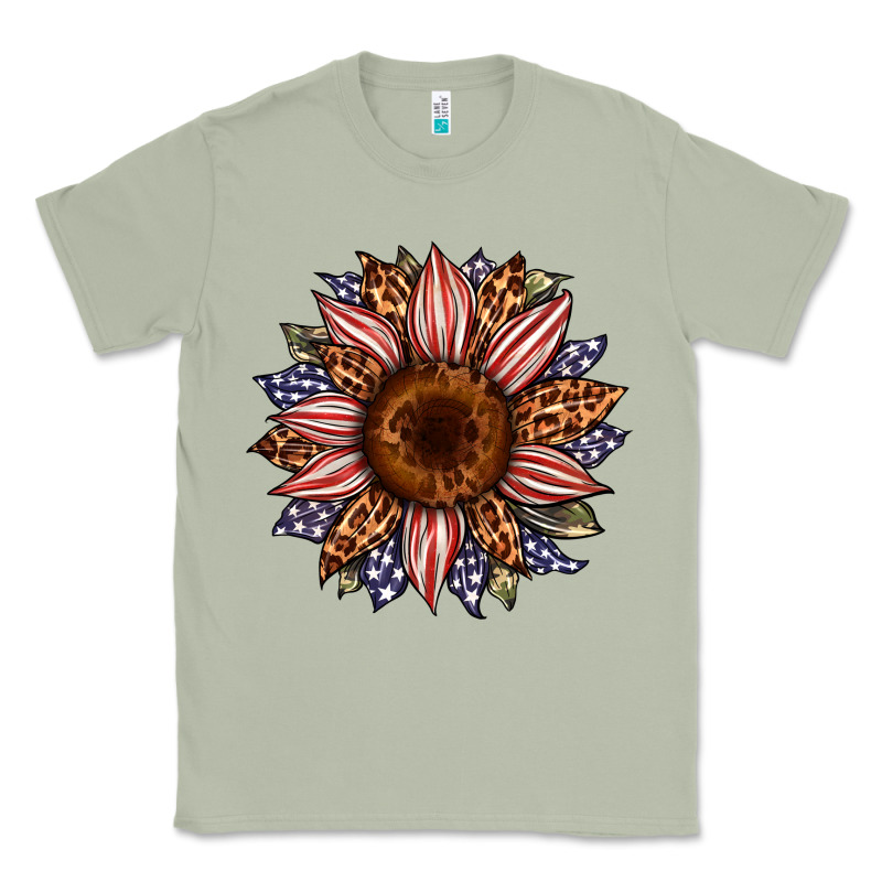 Usa Flag Camouflage Leopard Sunflower Classic Tee by Artiststas | Teevron