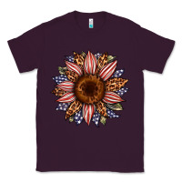 Plum usa flag camouflage leopard sunflower Classic Tee - Artiststas
