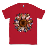 Red usa flag camouflage leopard sunflower Classic Tee - Artiststas