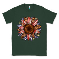 Sports Green usa flag camouflage leopard sunflower Classic Tee - Artiststas