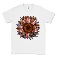 White usa flag camouflage leopard sunflower Classic Tee - Artiststas