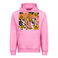 Fuchsia Pink cowgirl boots sunflower Urban Hoodie - TumblerDesignByShophia
