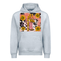 Heather Grey cowgirl boots sunflower Urban Hoodie - TumblerDesignByShophia