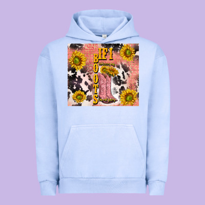Cowgirl Boots Sunflower Urban Hoodie Designed By Tumblerdesignbyshophia