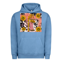 Pigment Pebble Blue cowgirl boots sunflower Urban Hoodie - TumblerDesignByShophia