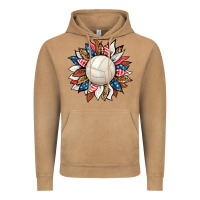 Volleyball Sunflower Vintage Hoodie | Teevron