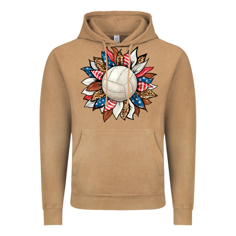 Volleyball Sunflower Vintage Hoodie by HRA Design Shop | Teevron