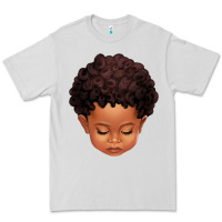 Dove Grey cute afro boy Premium Tee - texasbilliewilder