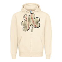 Sandshell baseball distressed shamrock Zipper Hoodie - MaliasSmallBusiness