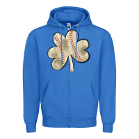 True Royal baseball distressed shamrock Zipper Hoodie - MaliasSmallBusiness