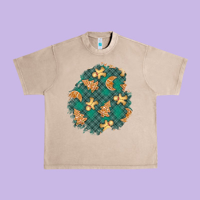 Christmas Gingerbread Cookies Patch Urban Heavy Tee Designed By Bundleandbundleshop