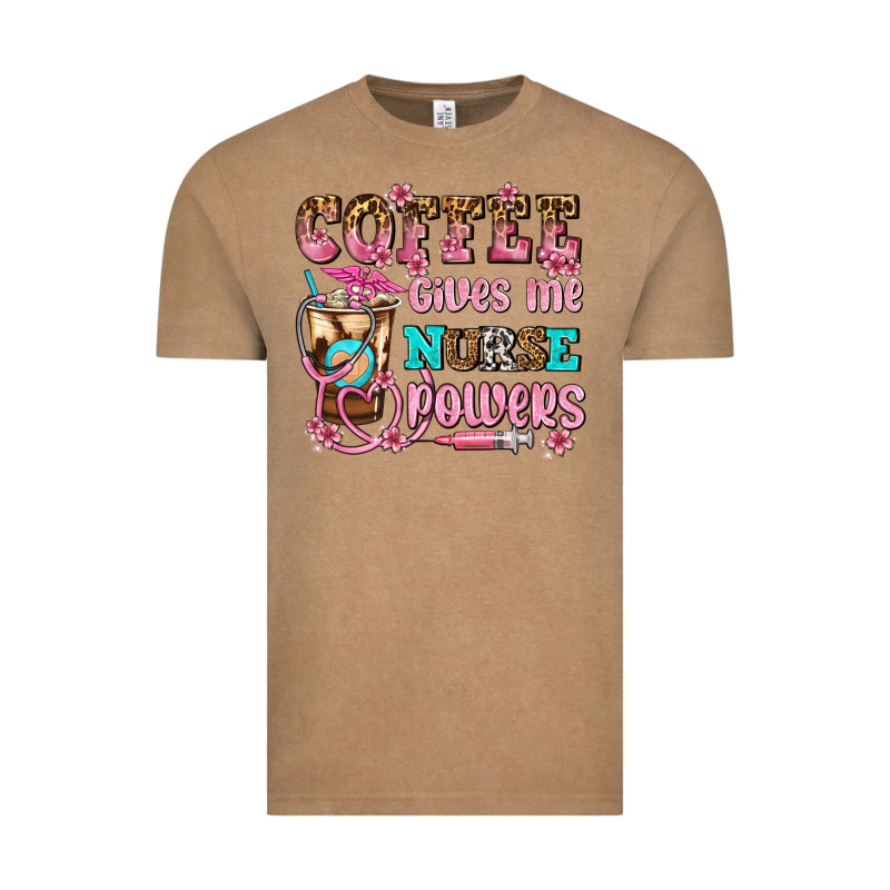 Coffee Gives Me Nurse Power Vintage Tee by AdoDesignShop | Teevron