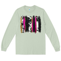 Cow , Yellow And Pink Glitter Brushstrokes Long Sleeve Tee | Teevron