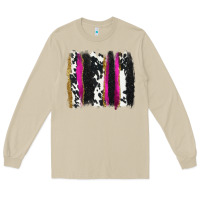 Mushroom cow , yellow and pink glitter brushstrokes Long Sleeve Tee - AdoDesignShop