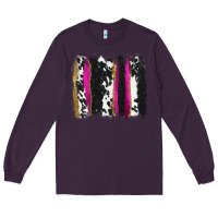Plum cow , yellow and pink glitter brushstrokes Long Sleeve Tee - AdoDesignShop