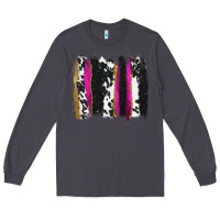 Smoke cow , yellow and pink glitter brushstrokes Long Sleeve Tee - AdoDesignShop