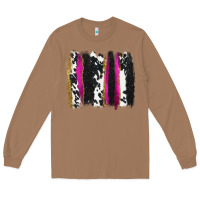 Toasted Coconut cow , yellow and pink glitter brushstrokes Long Sleeve Tee - AdoDesignShop