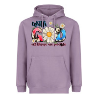 Lavender With God All Things Are Possible Heavyweight Hoodie - MaliasSmallBusiness