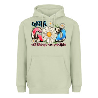 Matcha With God All Things Are Possible Heavyweight Hoodie - MaliasSmallBusiness