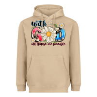 Mushroom With God All Things Are Possible Heavyweight Hoodie - MaliasSmallBusiness