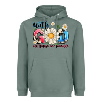 Sage With God All Things Are Possible Heavyweight Hoodie - MaliasSmallBusiness