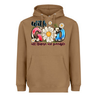 Toasted Coconut With God All Things Are Possible Heavyweight Hoodie - MaliasSmallBusiness