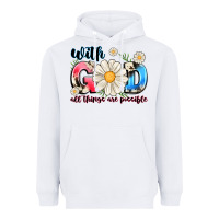 White With God All Things Are Possible Heavyweight Hoodie - MaliasSmallBusiness