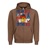 Chestnut feelin free in the usa Zipper Hoodie - MaliasSmallBusiness